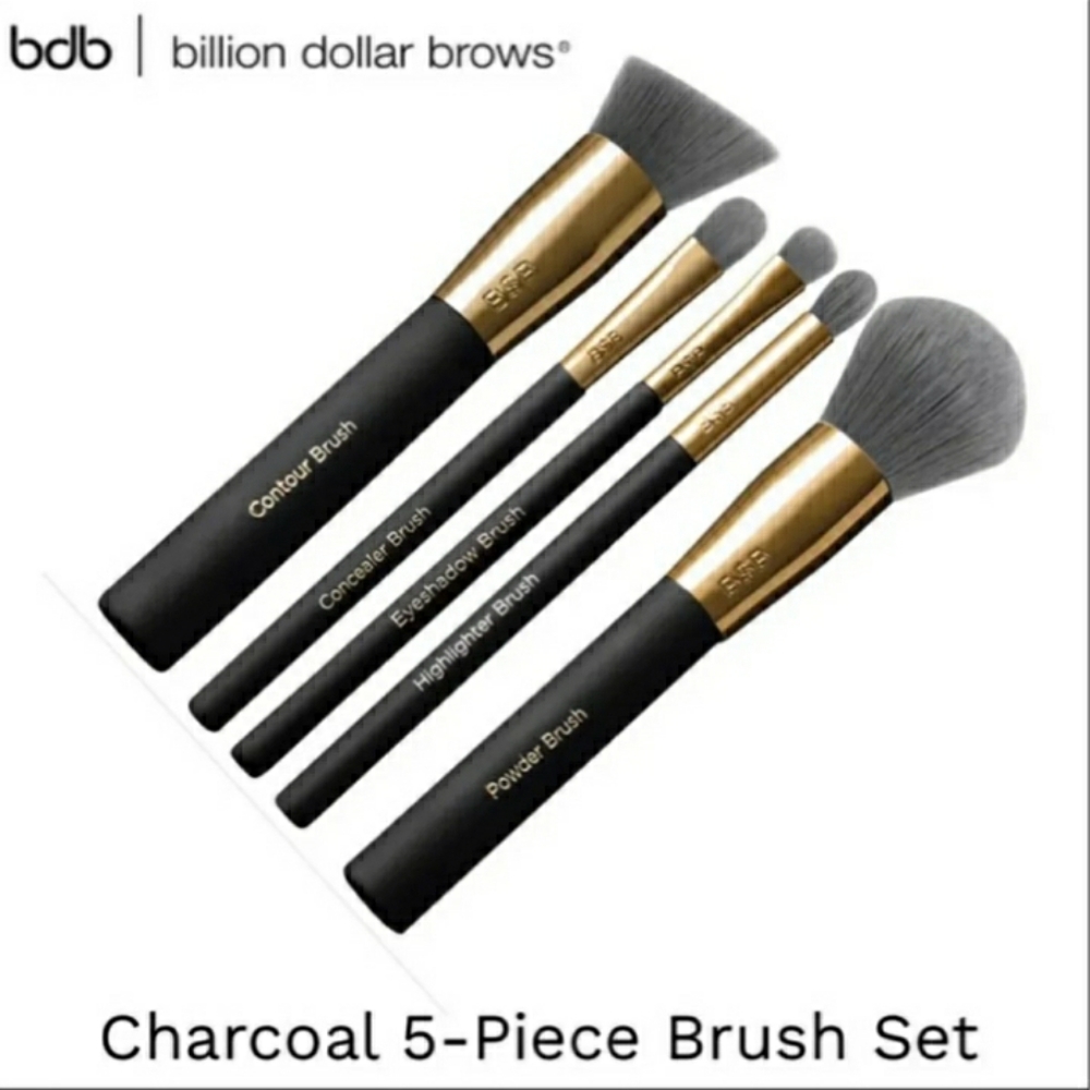 Billion Dollar Brows 5pc Charcoal Brush Set